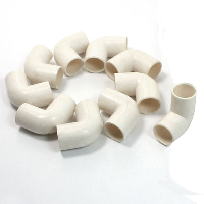 Harfington Uxcell 10 Pcs 16mm Inner DiaMmeter 90 Degree Elbow PVC Pipe Connectors White