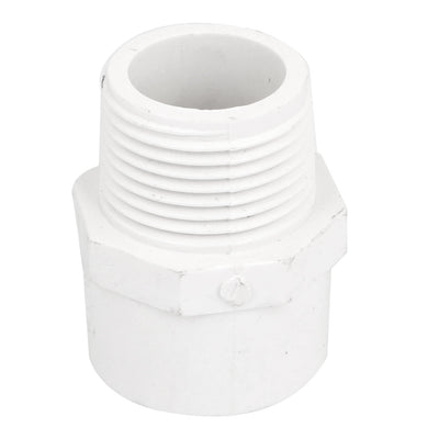 Harfington Uxcell 32-mm Außengewinde, gerader PVC-Wasserschlauch, Kupplung, Weiß