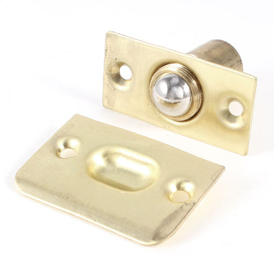 Harfington Uxcell French Doors Fitting Metal Ball Catch w Strike Plate Gold Tone