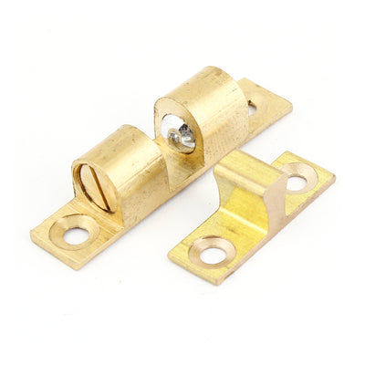 Harfington Uxcell Cupboard Drawer Brass Tone Double Ball Catch 40mm Door Latch