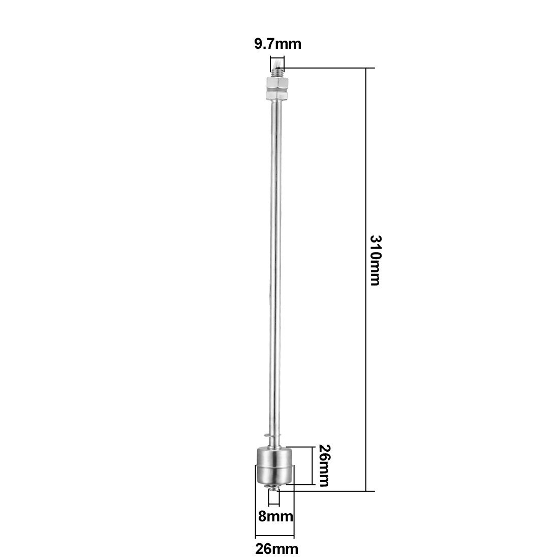 uxcell Uxcell Liquid Water Level Control Sensor Floating Switch 310mm DC100V 0.5A 10W