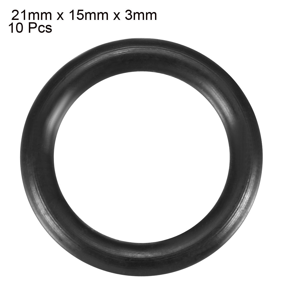 uxcell Uxcell 10 Pcs 21mm x 15mm x 3mm Silicone O Ring Seal Gaskets Black