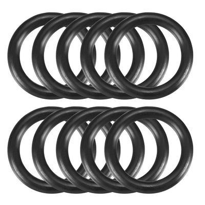 uxcell Uxcell 10 Pcs 21mm x 15mm x 3mm Silicone O Ring Seal Gaskets Black