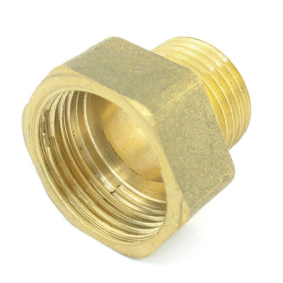 Harfington Uxcell Hydraulic 1/2PT Male to 3/4PT Female Thread Pipe Hex Reducing Bushing Adapter