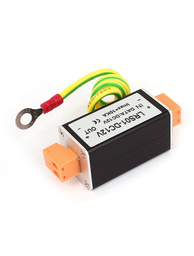 Harfington Uxcell DC 12V Power Supply Surge Protection Arrester Black Orange