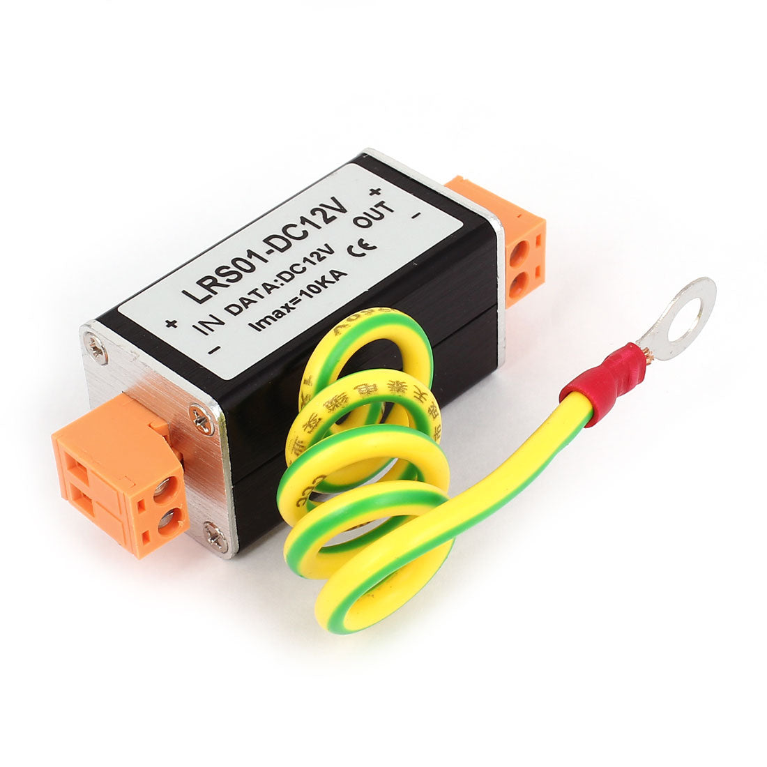 uxcell Uxcell DC 12V Power Supply Surge Protection Arrester Black Orange