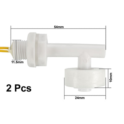 Harfington Uxcell Fish Tank Liquid Water Level Sensor Right Angle Float Switch 2 Pcs