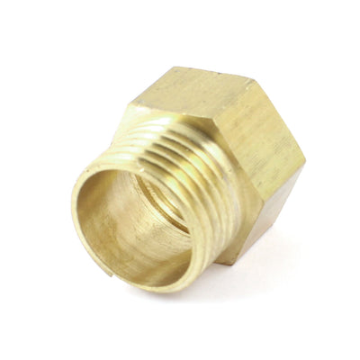 Harfington Uxcell Hydraulic 1/2" NPT Female to 1/2" PT Male Brass Hex Head Busing Connector