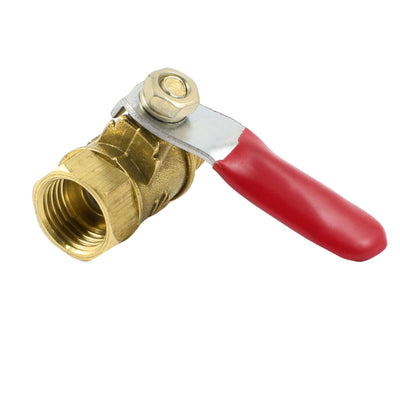 Harfington Uxcell Stecker auf Buchse 1/10.16 cm PT Gewinde Red Griff Messing Kugelhahn de