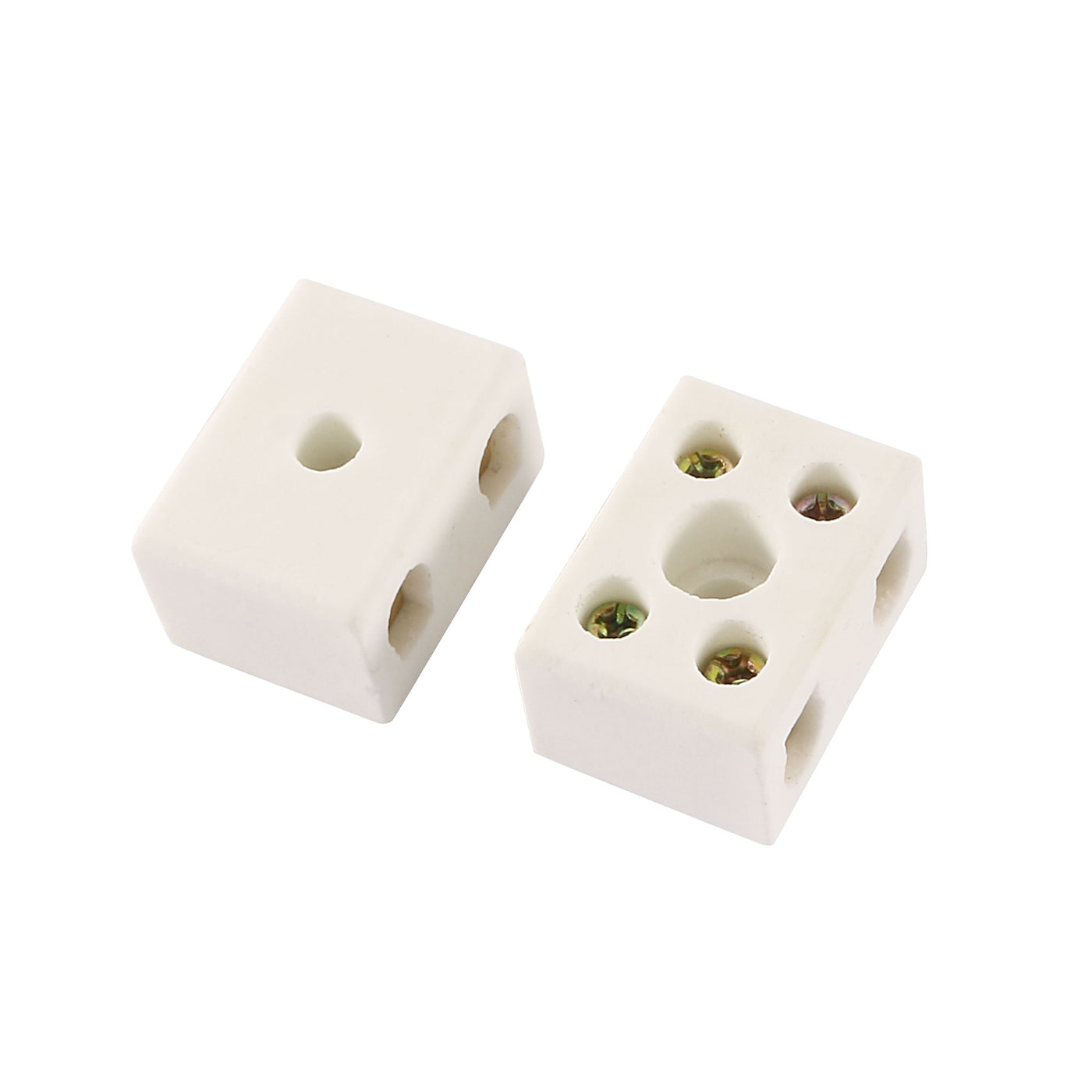 uxcell Uxcell 2 Pcs 2W5H High Temperature Porcelain Ceramic Terminal Block 15A 110-600V