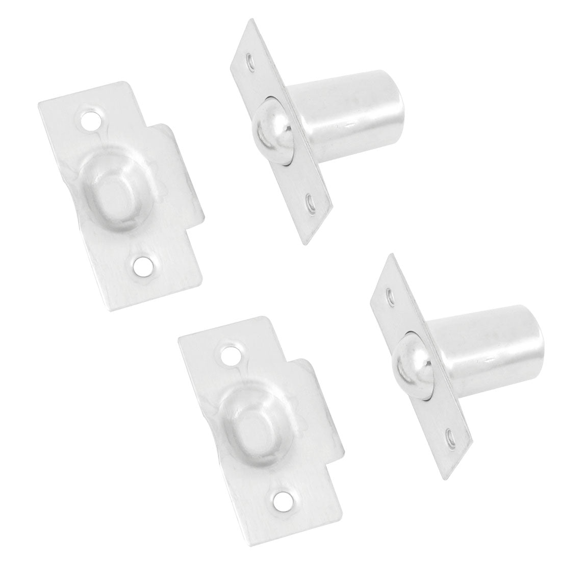 uxcell Uxcell 2 Set French Doors Fitting Stainless Steel Ball Catch w Strike Plate