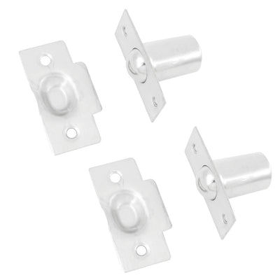 Harfington Uxcell 2 Set French Doors Fitting Stainless Steel Ball Catch w Strike Plate