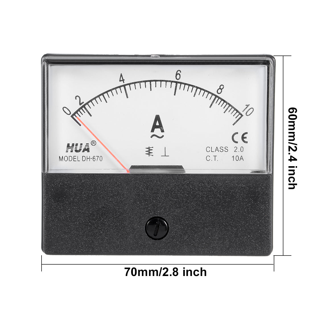 uxcell Uxcell AC 0-10A Analog Panel Ammeter Gauge Ampere Current Meter DH-670