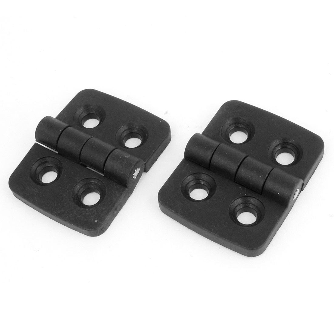 uxcell Uxcell 2 Pcs Black Single Metal Axle Plastic Wardrobe Door Hinge