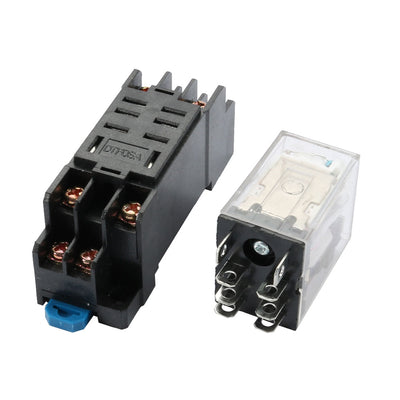 Harfington Uxcell AC 220V/240V Coil 8 Pin DPDT General Purpose Power Relay JQX-13F w Socket