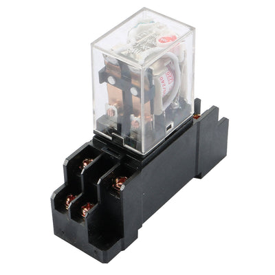 Harfington Uxcell AC 220V/240V Coil 8 Pin DPDT General Purpose Power Relay JQX-13F w Socket