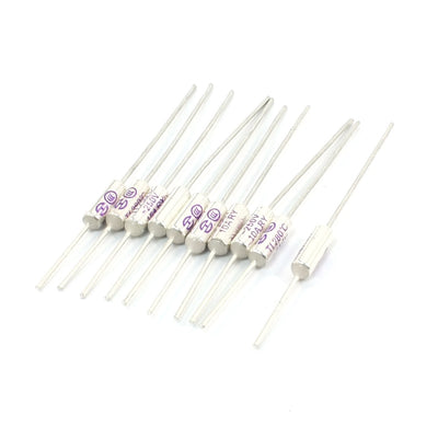 Harfington Uxcell 10Pcs 250V 10A 280C Celsius Circuit Cut Off Temperature Thermal Fuse