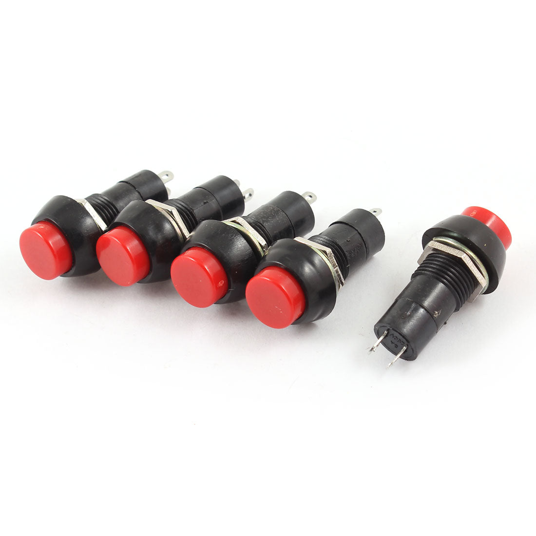 uxcell Uxcell AC 250 V 3 A rot Gap SPST Endschlag Push Button Switch 5 PCS de