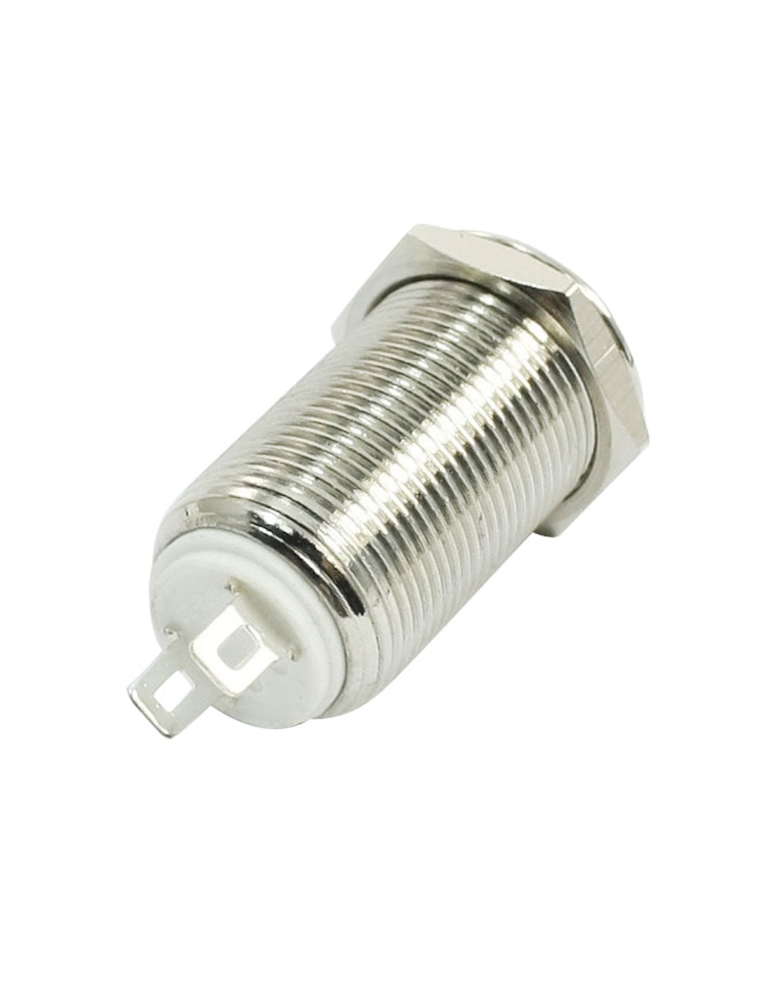 uxcell Uxcell Metal Latching High Flat Push Button Switch 12mm Threaded SPST ON/OFF 29 x 14mm