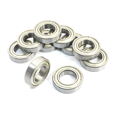 Harfington Uxcell 10 Pcs 20 x 37 x 9mm Shielded Deep Groove Radial Ball Bearings 6904ZZ