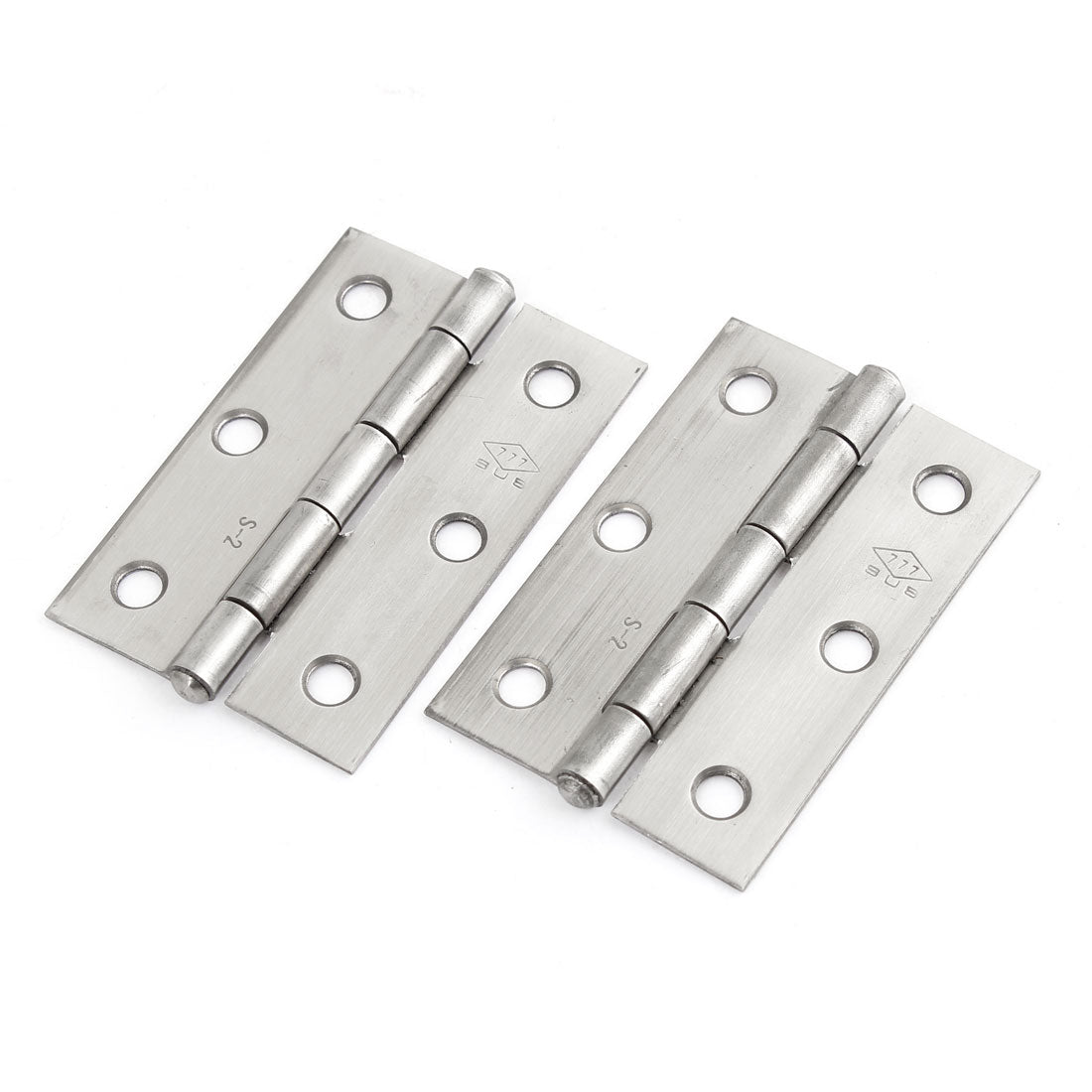 uxcell Uxcell 2 Pcs Stainless Steel Folding Cabinet Door Hinge 64mm x 43mm