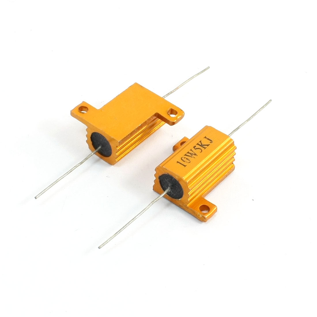 uxcell Uxcell 2 Pcs Chassis Mount Aluminum Housed Clad Wirewound Resistor 10W 5K Ohm