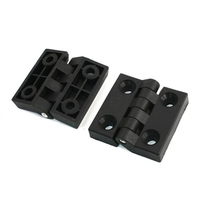 Harfington Uxcell 2Pcs Replacing Foldable Plastic Flap Hinge Black for Home Door 50x50mm