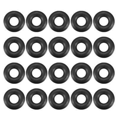 uxcell Uxcell 20PCS Black Rubber 5mm x 2mm x 1.5mm Oil Seal O Rings Gaskets Washers