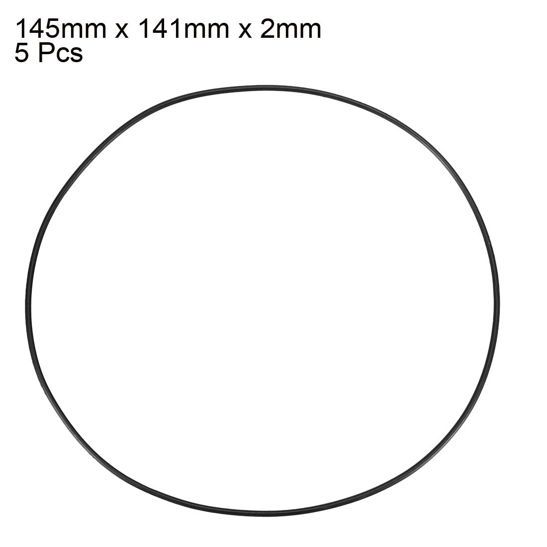 Uxcell 5Pcs 145mm x 2mm Flexible Rubber Oil Sealed Filter O Rings ...
