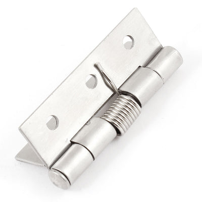 Harfington Uxcell Furniture Cabinet Metal Spring Door Hinges 2.4" Length Silver Tone