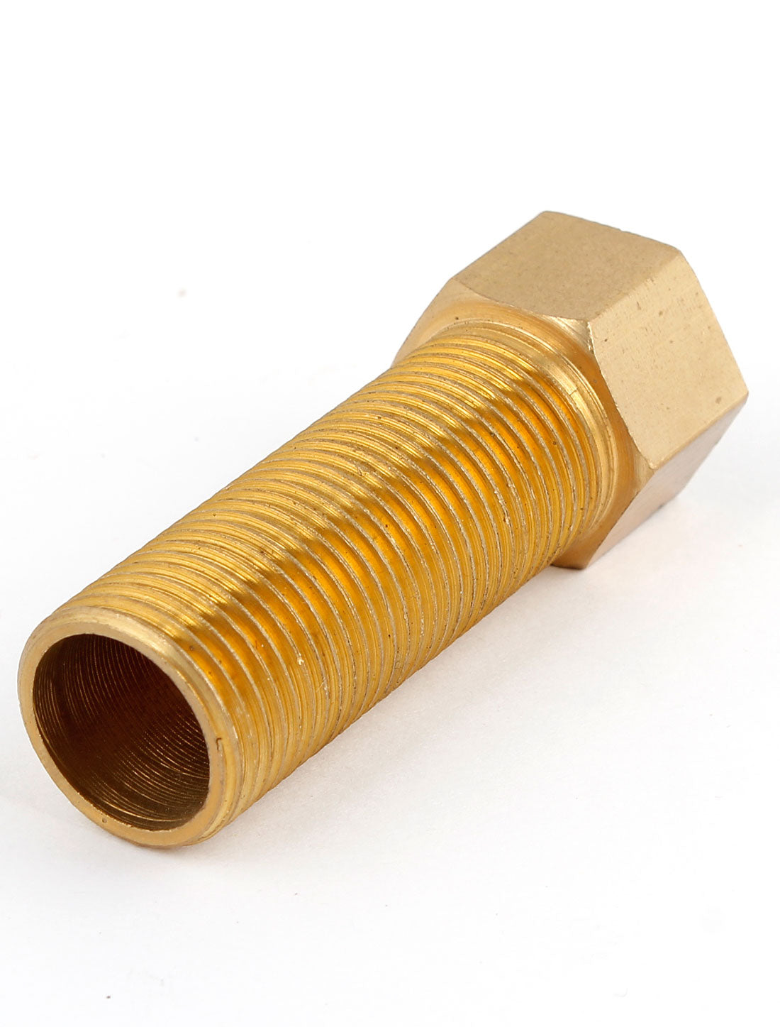 uxcell Uxcell 1/2PT Male to Female Thread Brass Pipe Nipple Connector Quick Fitting 7cm