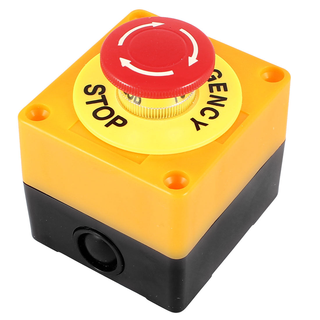 uxcell Uxcell AC 660V 10A Plastic Shell Red Sign Emergency Stop Mushroom Push Button Switch