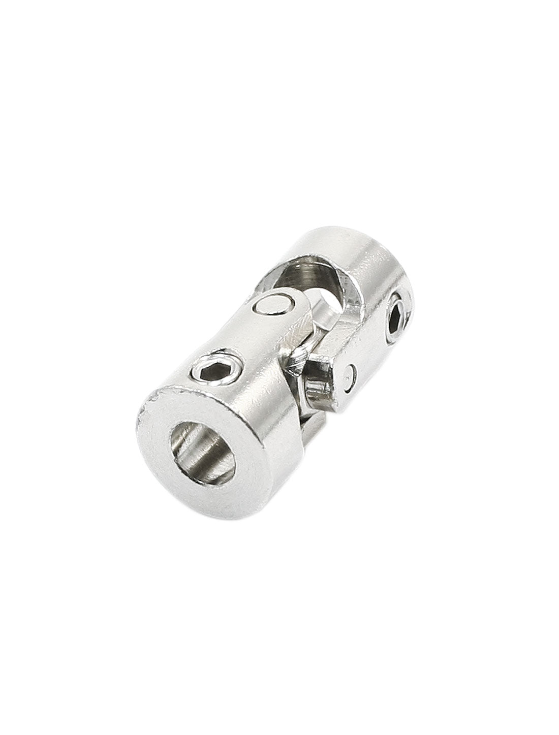 uxcell Uxcell 6mm to 6mm Inner Dia Rotatable Silver Tone Metal Mini Universal Joint Connector for Airplane Model