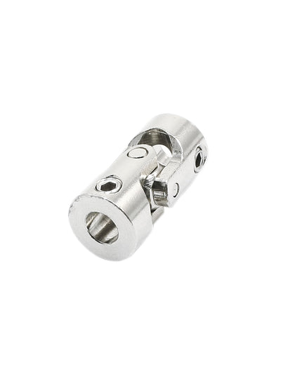 Harfington Uxcell 6mm to 6mm Inner Dia Rotatable Silver Tone Metal Mini Universal Joint Connector for Airplane Model