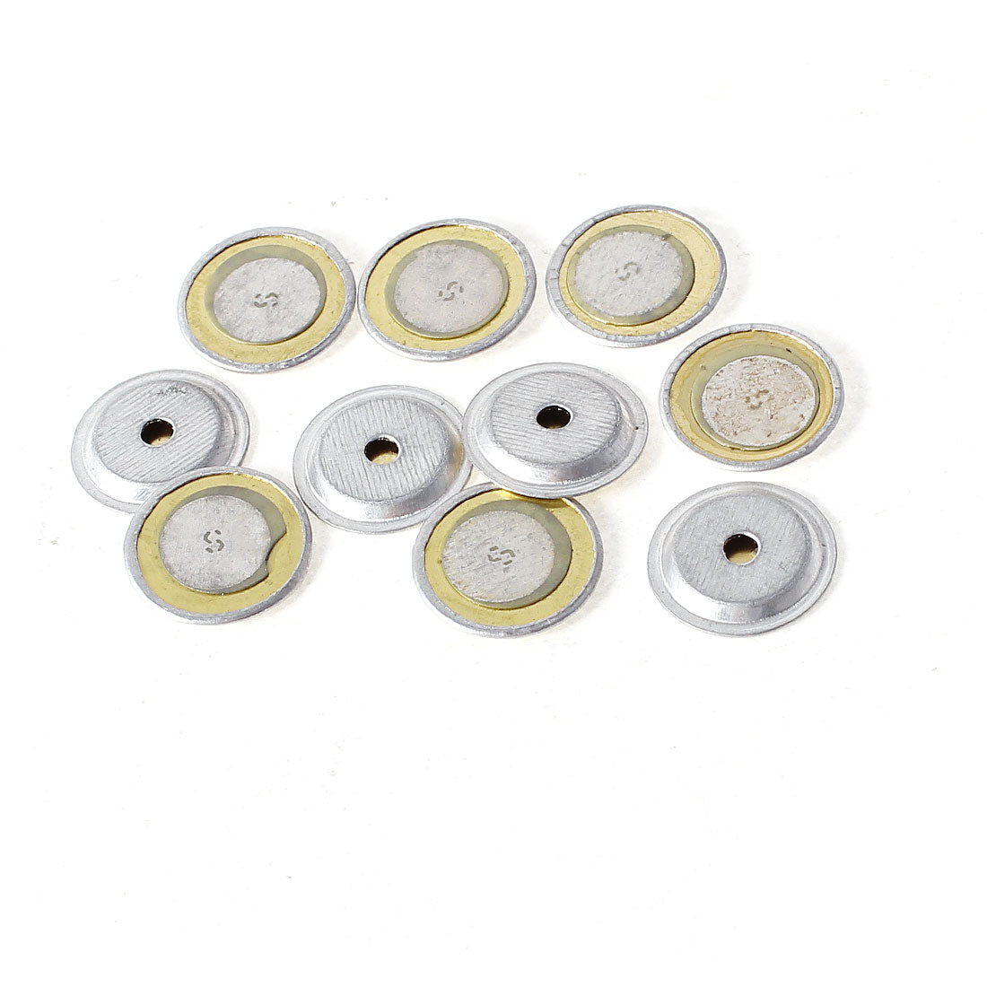 uxcell Uxcell 10 Pcs Electronic Components 12mm Dia Piezoelectric Aluminium Buzzer Film Gasket