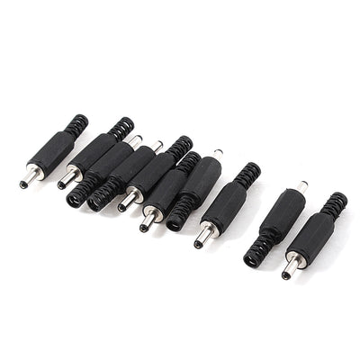 Harfington Uxcell 10pcs 3.5mmx1.1mm Male DC Power Supply Connector Adapter Jack Black