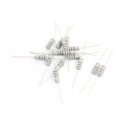 Harfington Uxcell 15pcs 3Watt 3W 100 Ohm Axial Leads DIP Fixed Carbon Film Resistors