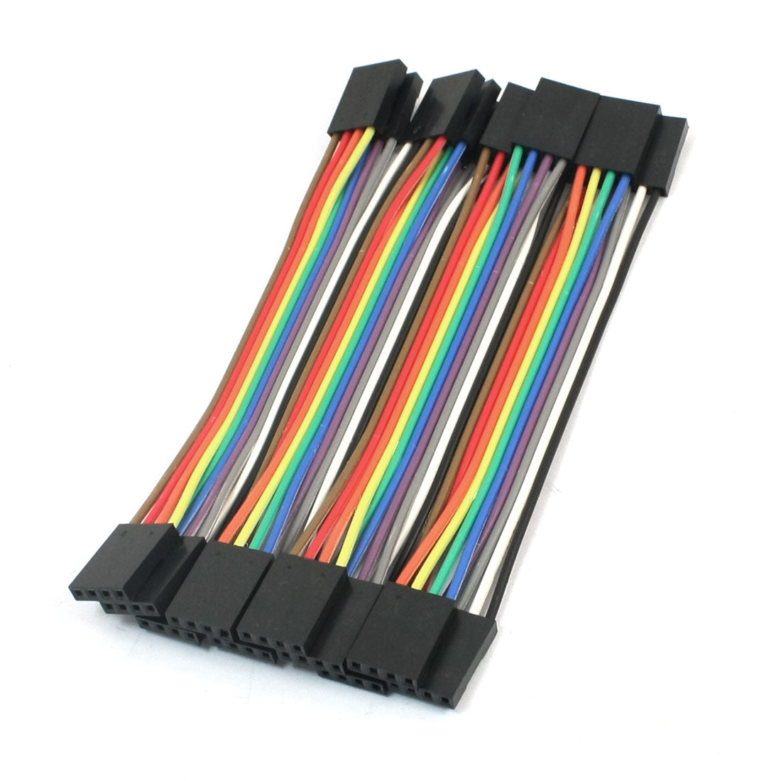 uxcell Uxcell 10pcs 2.54mm Pitch 4Pin-4Pin F/F Solderless Jumper Cable Wire Connector 110mm