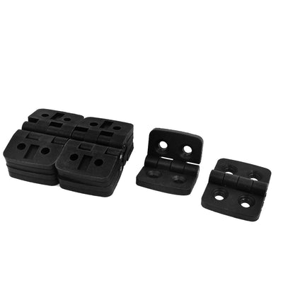 Harfington Uxcell 10 Pcs Reinforced Countersunk Hole Black Plastic Door Bearing Hinge 40mm x 30mm