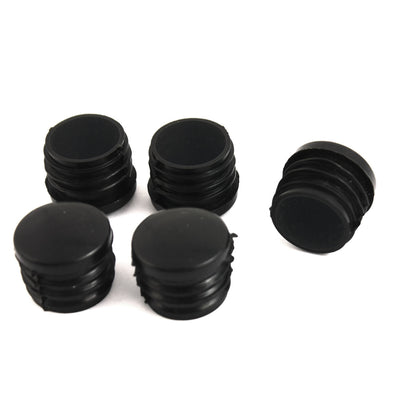 Harfington Uxcell 5 Pcs Black 24.4mm Dia Round Tubing Pipe Blanking End Caps Insert Covers