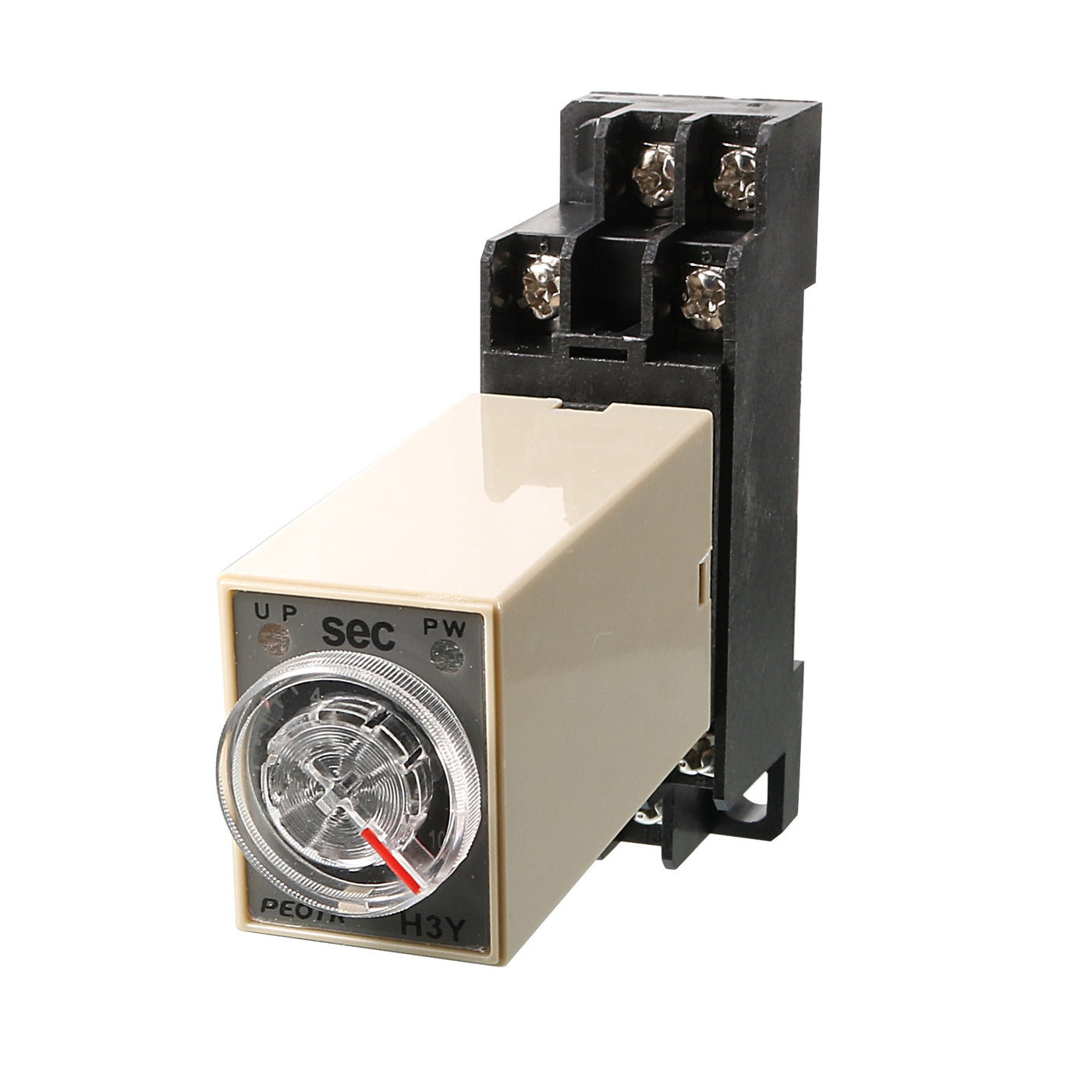 uxcell Uxcell Rotary Knob Control DC 24V 8Pin DPDT 0-10 Seconds Power on Delay Timer Relay