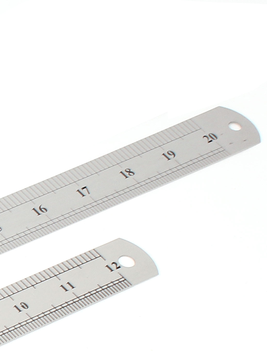 uxcell Uxcell Office Woodworker Home 30cm 50cm Double Side Stationery Metric Straight Ruler Silver Tone 2 in 1