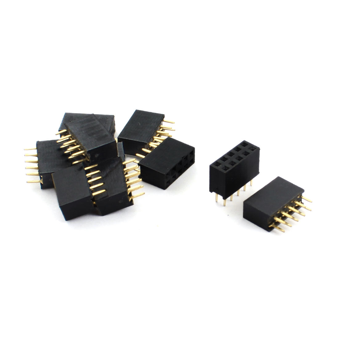 uxcell Uxcell 10 Pcs 2.54mm Pitch Double Rows DIP 2x5 10-Pin Female Pin Header Socket Connector Strip