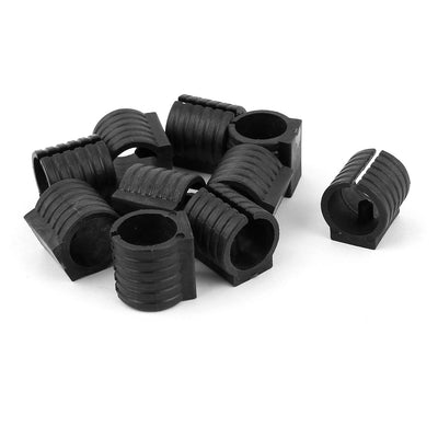 Harfington Uxcell 10 Pcs Black Plastic 17mm Diameter Round Base U Shape Chair Floor Glide