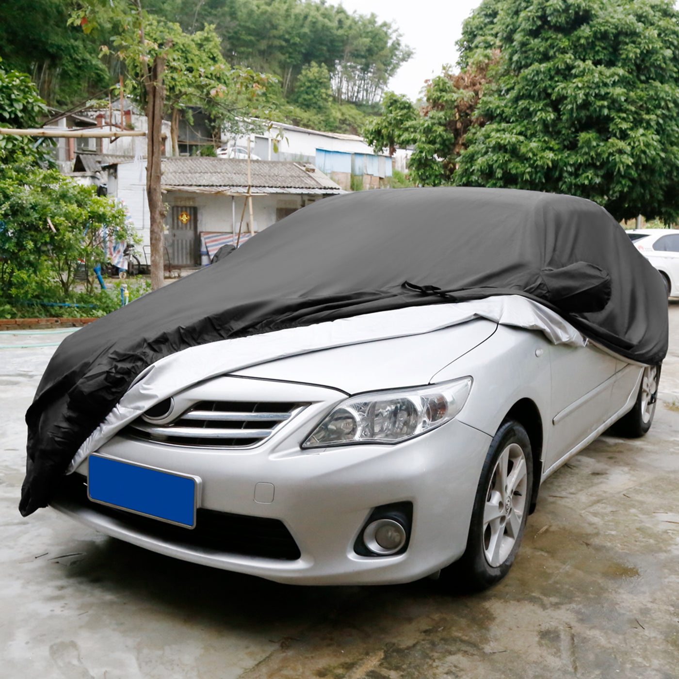 uxcell Uxcell Stormproof Waterproof Breathable Black CAR COVER Durable Outdoor Indoor