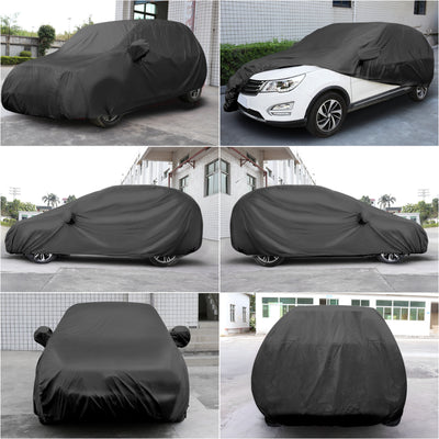 Harfington Uxcell Stormproof Waterproof Breathable Black CAR COVER Durable Outdoor Indoor