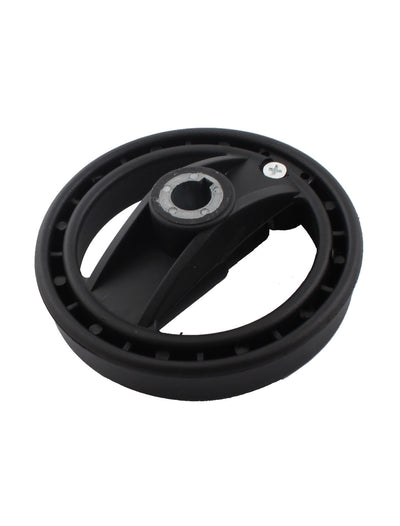 Harfington Uxcell 12mmx100mm Black Plastic 2 Spoke Handwheel Hand Wheel w Revolving Handle for Industrial Milling Machine