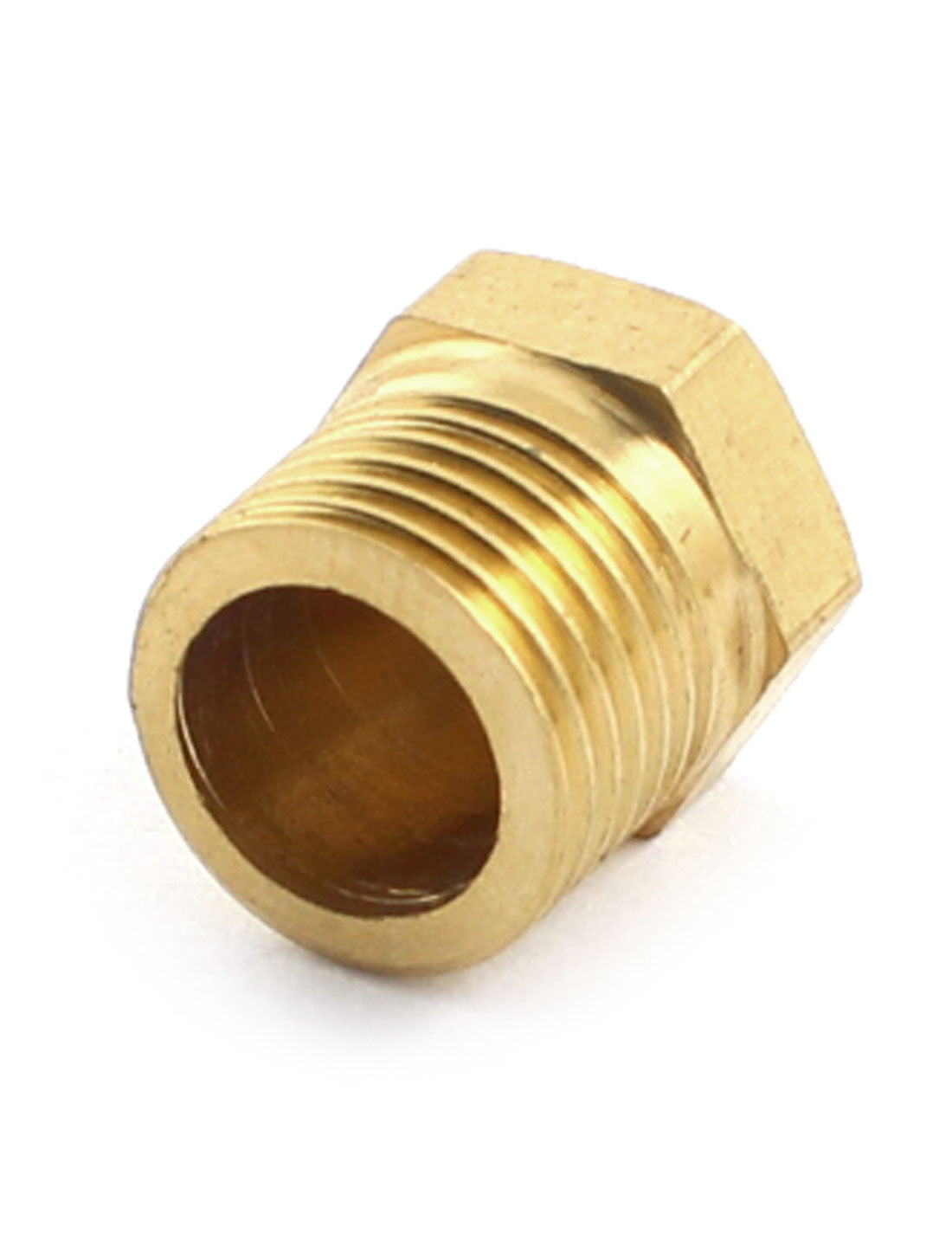 uxcell Uxcell 1/8PT Male Thread 11mm Height Brass Hex Socket Head Pipe Connector Coupler Coupling