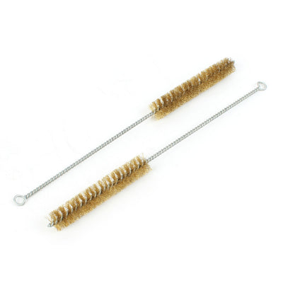 Harfington Uxcell 2 Pcs 20mm Diameter Brass Wire Tube Brush Cleaning Tool 30cm Length