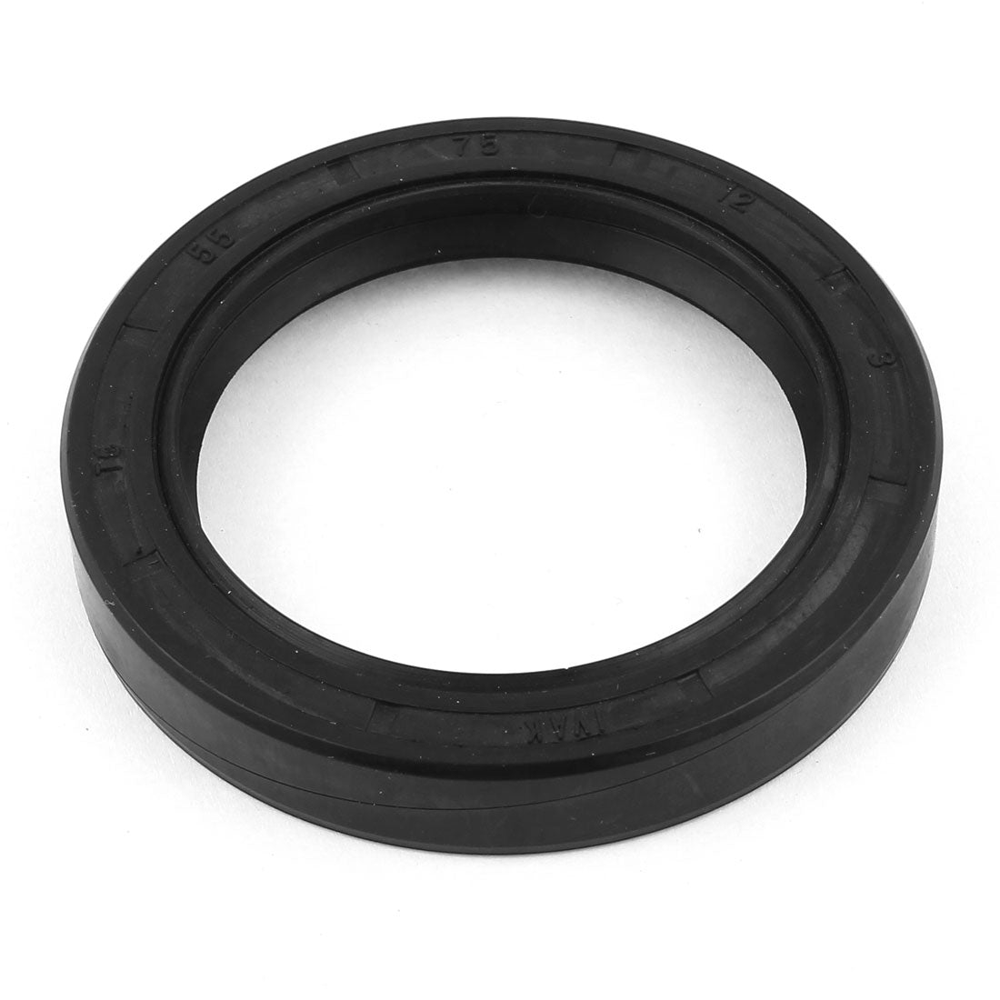 uxcell Uxcell Black NBR Ring Grooved Spring TC Oil Seal Gasket 75mm x 55mm x 12mm